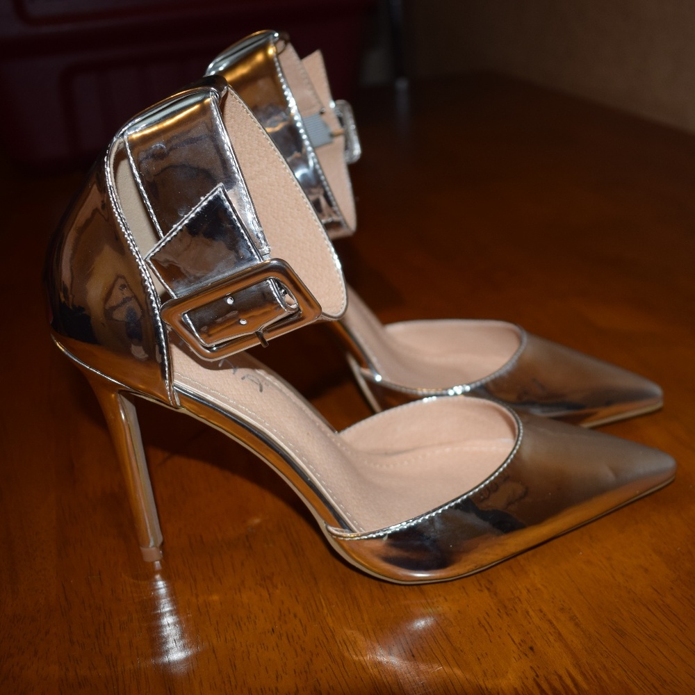 New Silver shoes - Never Worn Size 8 1/2 & size 8